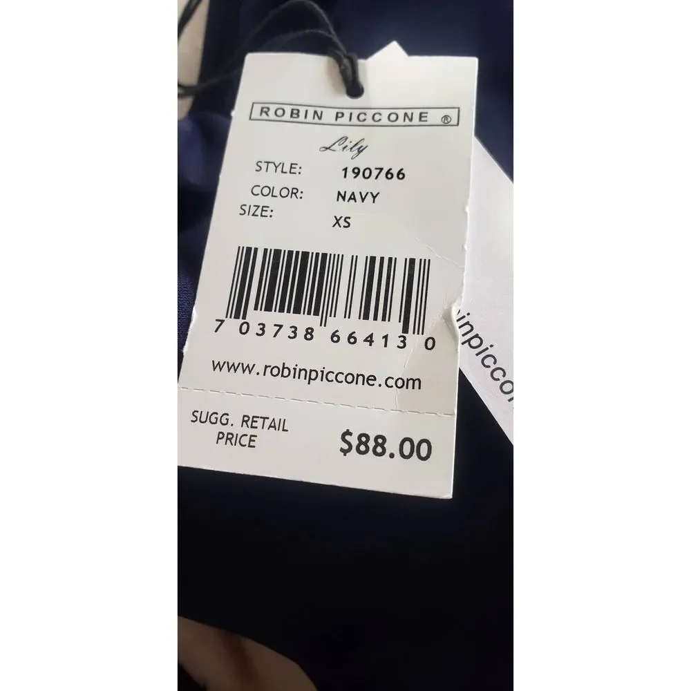 ROBIN PICCONE LILY NAVY  BIKINI BOTTOMS NWT - Picture 2 of 8